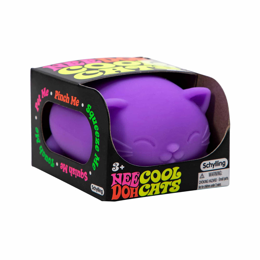 Animal-Shaped Cool Cats NeeDoh | Select Morning Crest - Collectible Shaggy Monster Squishable Toy - Surprise Me! (Random Color)