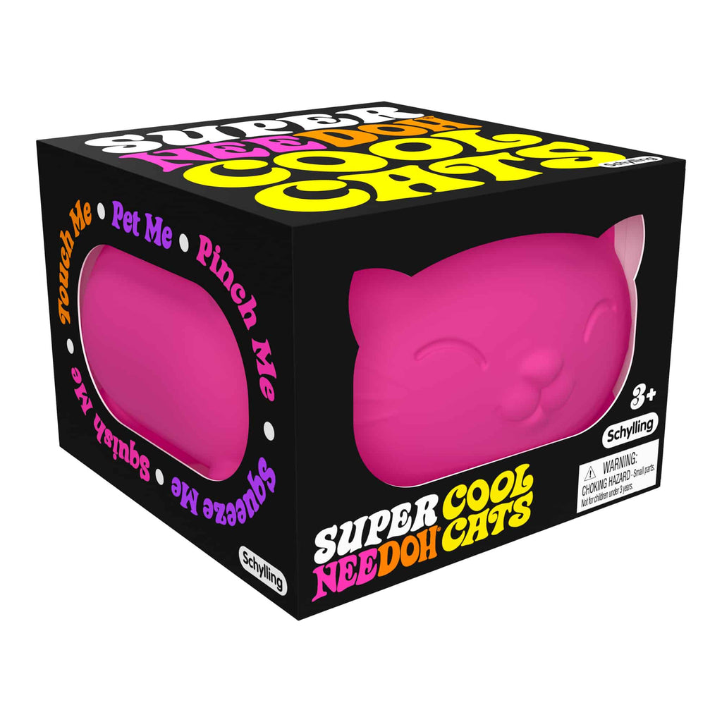 Cute Collectible Super NeeDoh Cool Cats | Select Opal Prairie - Purrfect Cat Squishy Character Stress Toy - Surprise Me! (Random Color)