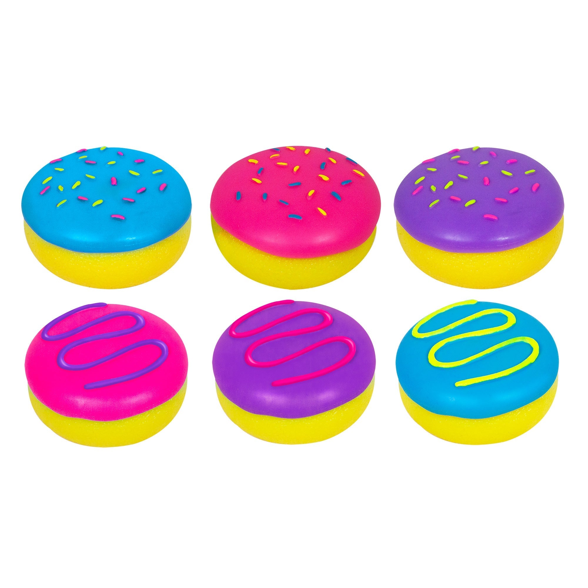 Deliciously Squishy Jelly Dohnut NeeDoh | Signature Seaside Lane - Playful Star & Heart Shaped Geometric NeeDoh Detail