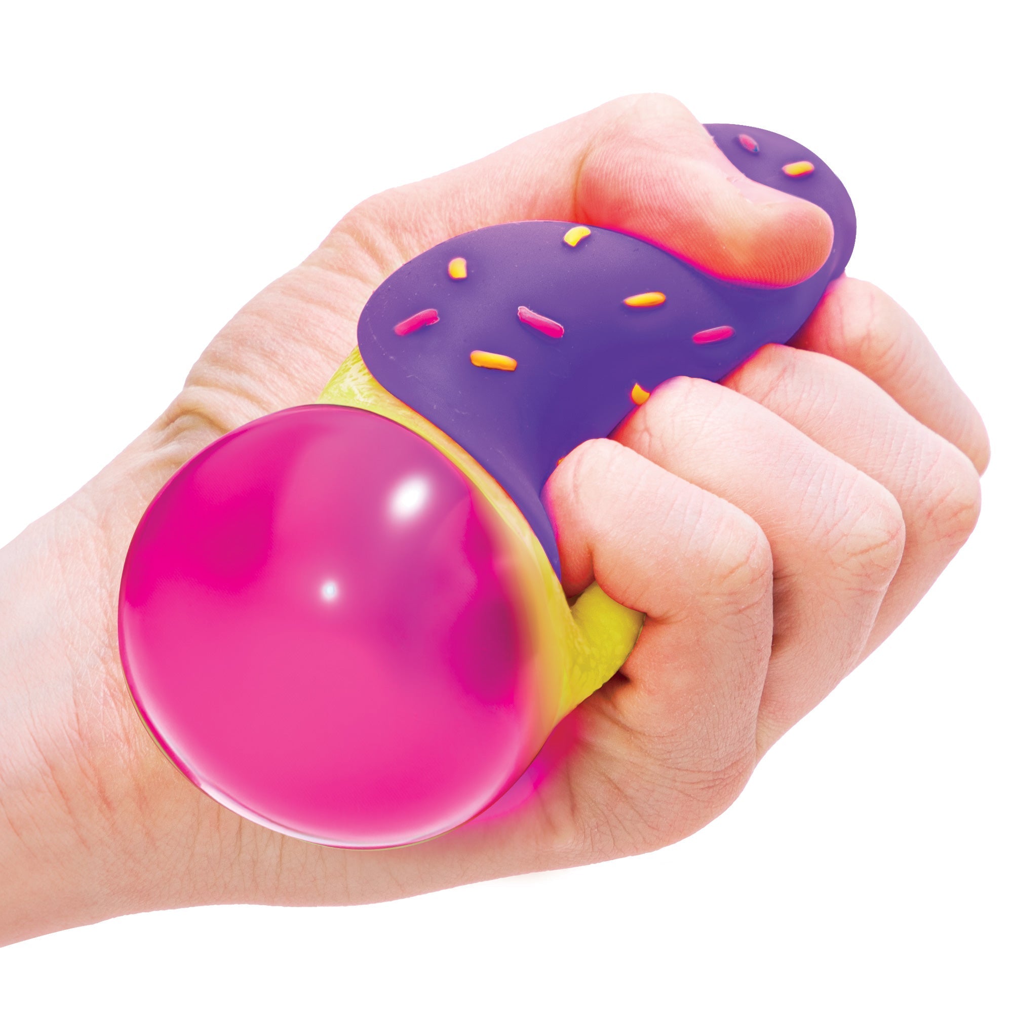 Deliciously Squishy Jelly Dohnut NeeDoh | Signature Seaside Lane - Playful Star & Heart Shaped Geometric NeeDoh Detail