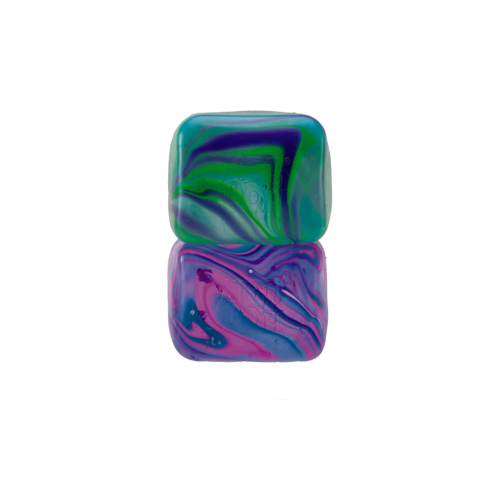 Satisfying Crunch NeeDoh Nice Cube Swirl | Select Golden Pond - Translucent Jelly Cool Cube Sensory Toy Detail